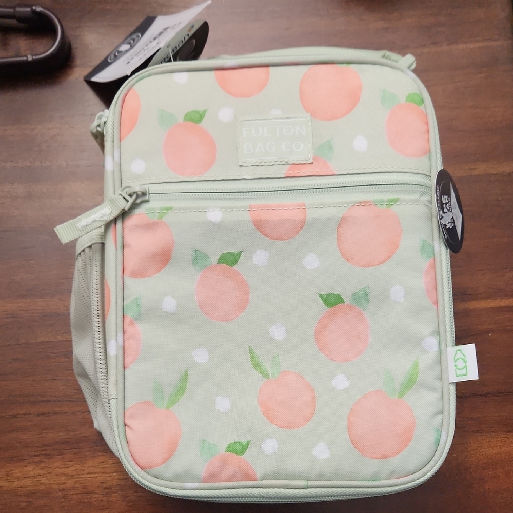 Green and Peach Lunch Bag